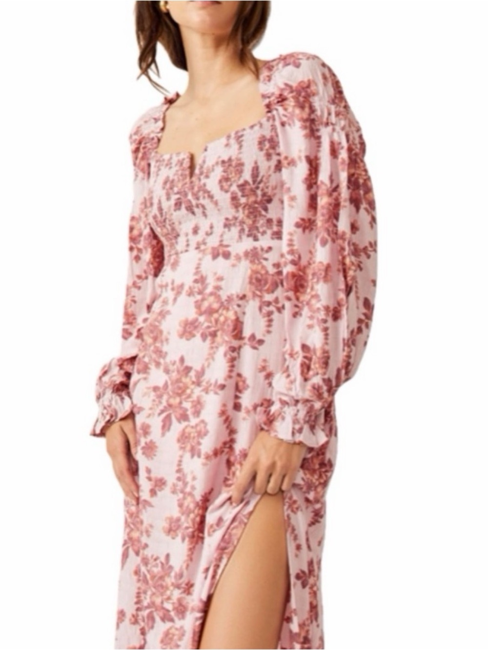 Free People Jaymes Floral Print Midi